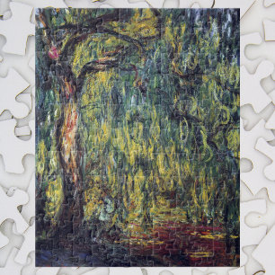Weeping Willow by Claude Monet, Vintage Fine Art Jigsaw Puzzle