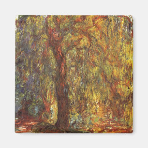 Weeping Willow by Claude Monet, Vintage Fine Art Magnet