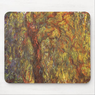 Weeping Willow by Claude Monet, Vintage Fine Art Mouse Mat