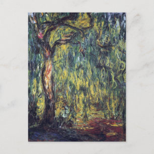 Weeping Willow by Claude Monet, Vintage Fine Art Postcard