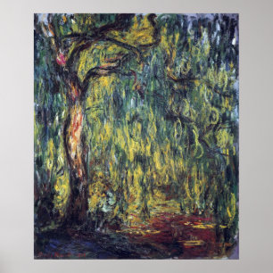 Weeping Willow by Claude Monet, Vintage Fine Art Poster