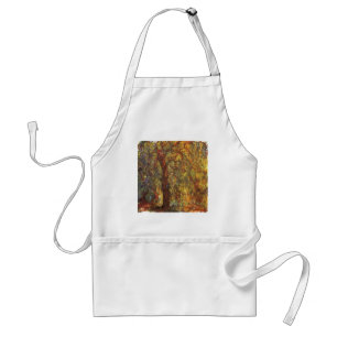 Weeping Willow by Claude Monet, Vintage Fine Art Standard Apron