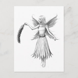 Weeping Willow Fairy with Catkin Postcard