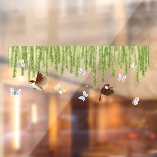 Weeping Willow Fringe Seamless Window Decal (1)