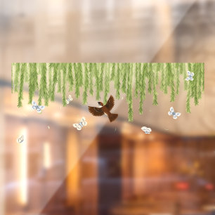 Weeping Willow Fringe Seamless Window Decal (2)