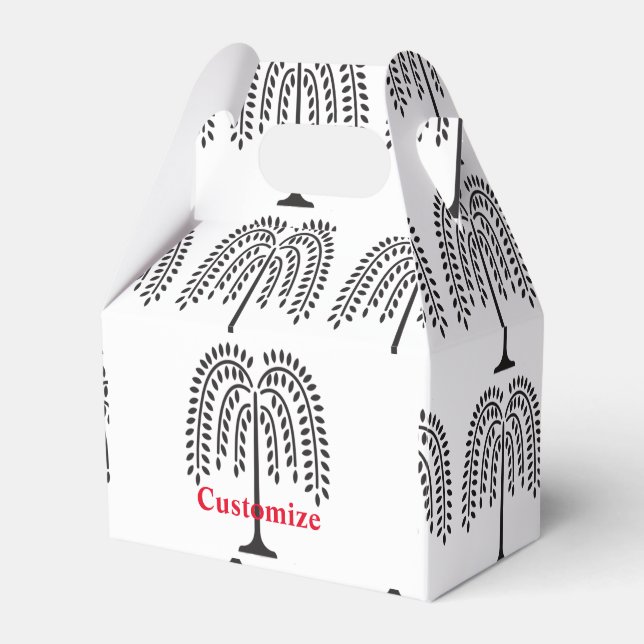 Weeping Willow Silhouette Thunder_Cove Favour Box (Front Side)