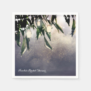 Weeping Willow Tree & Mason Jar Lights Elegant Napkin