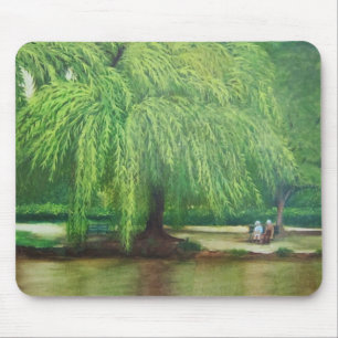 weeping willow tree mouse mat