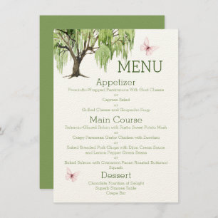 Weeping Willow Wedding Suite 4.5" x 6.25" Menu