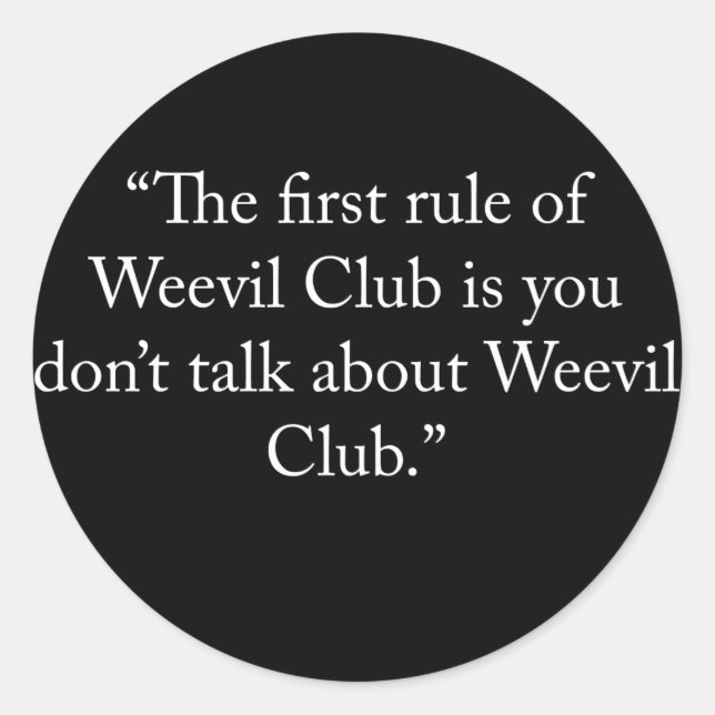weevilclub classic round sticker (Front)