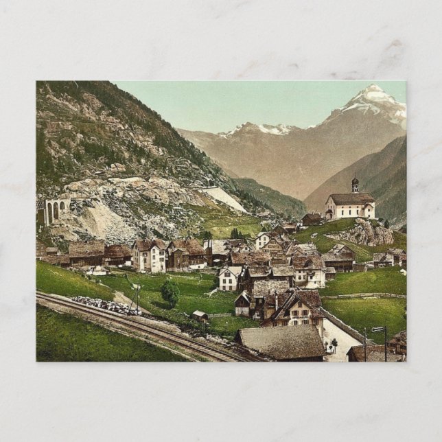 Weggis, Rigi, Switzerland classic Photochrom Postcard (Front)