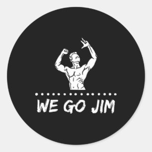 Wegojim Gym Bro Culture Workout Clic Pump Cover Te Classic Round Sticker