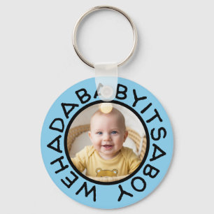 Wehadababyitsaboy funny text from old days key ring