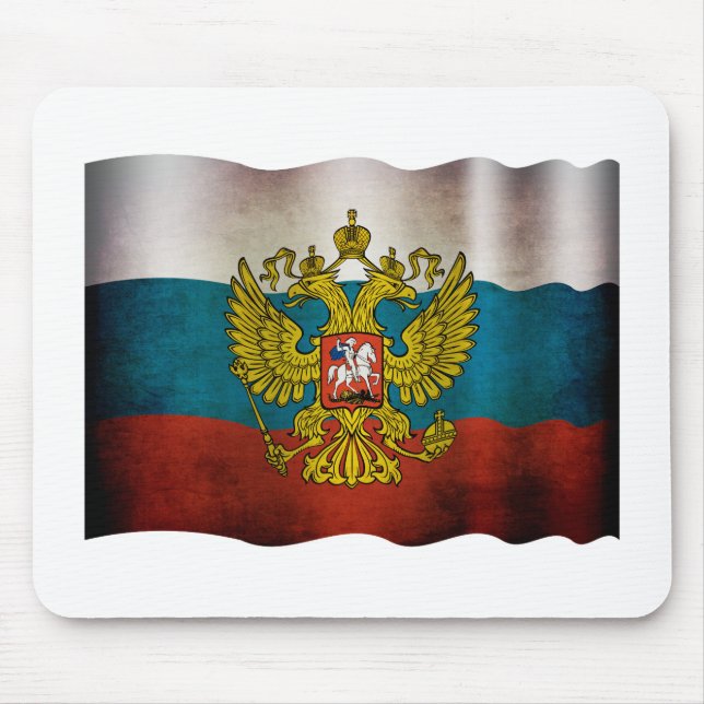 Wehende Flagge von Russland Mouse Mat (Front)
