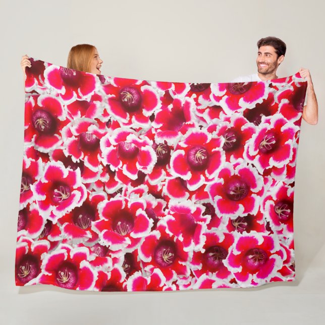 Weigela Florida Flowers Fleece Blanket (In Situ)