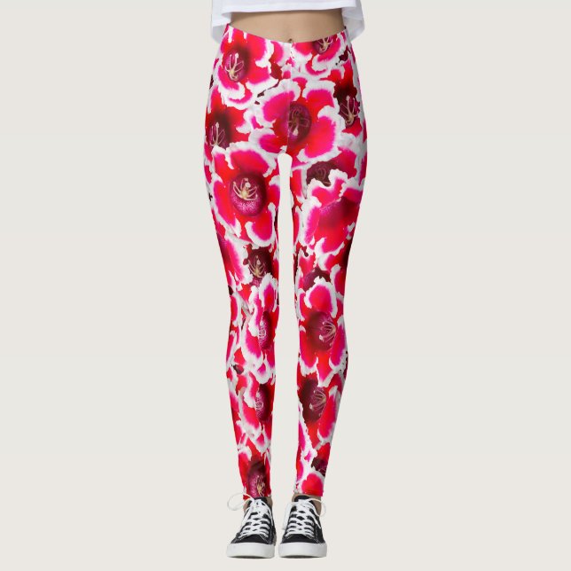 Weigela Florida Flowers Leggings (Front)