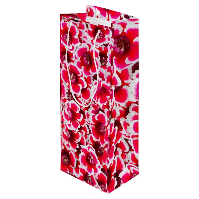 Weigela Florida Flowers Wine Gift Bag (Back Angled)