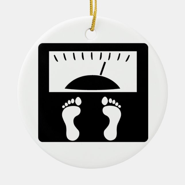 Weighing Scales Ceramic Tree Decoration (Front)