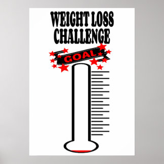 Weight Goal Thermometer BLANK Poster