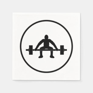 Weight Lift Sign Napkin