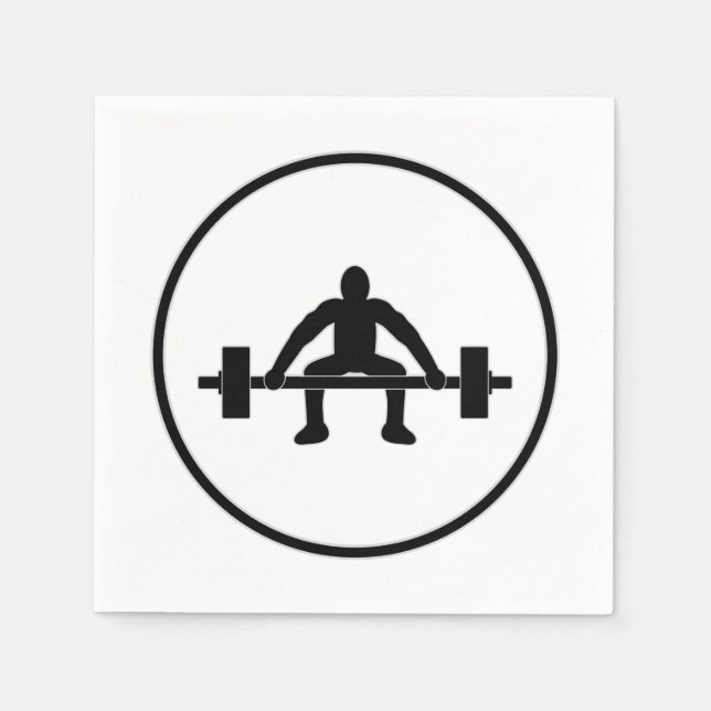 Weight Lift Sign Napkin (Front)