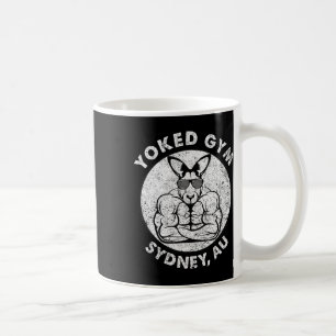 Weight Lift Yoked Gym Sydney Flex Muscle Kangaroo  Coffee Mug
