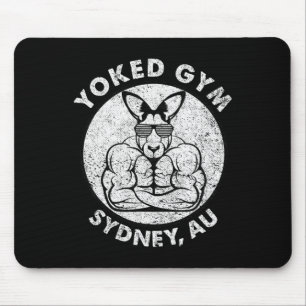 Weight Lift Yoked Gym Sydney Flex Muscle Kangaroo Mouse Mat