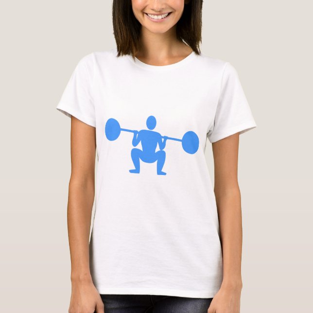 Weight Lifter 01 - Baby Blue T-Shirt (Front)