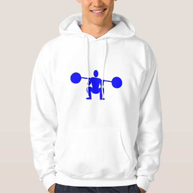 Weight Lifter 01 - Blue Hoodie (Front)