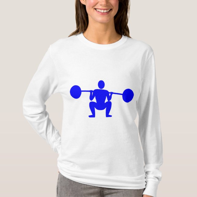 Weight Lifter 01 - Blue T-Shirt (Front)