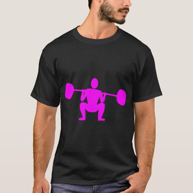 Weight Lifter 01 - Magenta T-Shirt (Front)