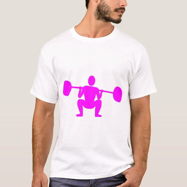 Weight Lifter 01 - Magenta T-Shirt (Front)