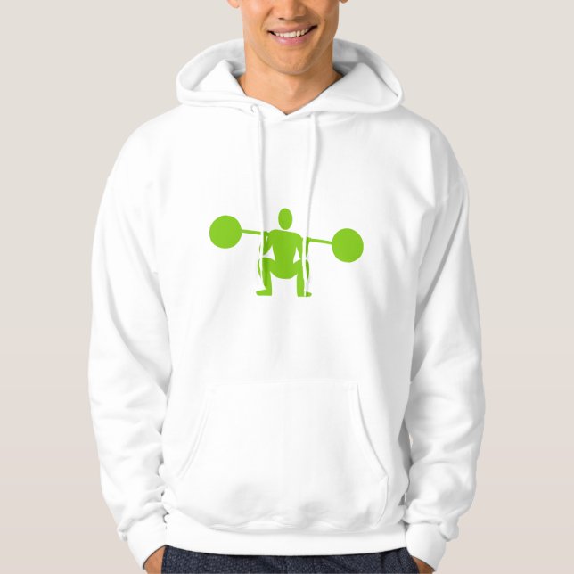 Weight Lifter 01 - Martian Green Hoodie (Front)