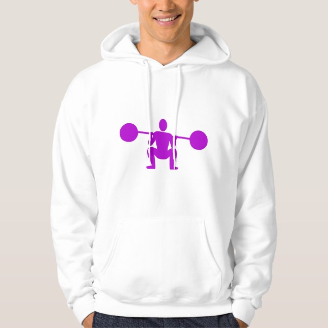 Weight Lifter 01 - Purple Hoodie (Front)