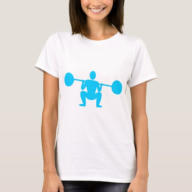Weight Lifter 01 - Sky Blue T-Shirt (Front)