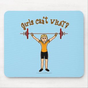 Weight Lifter (Blonde) Mouse Mat