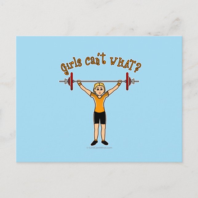 Weight Lifter (Blonde) Postcard (Front)