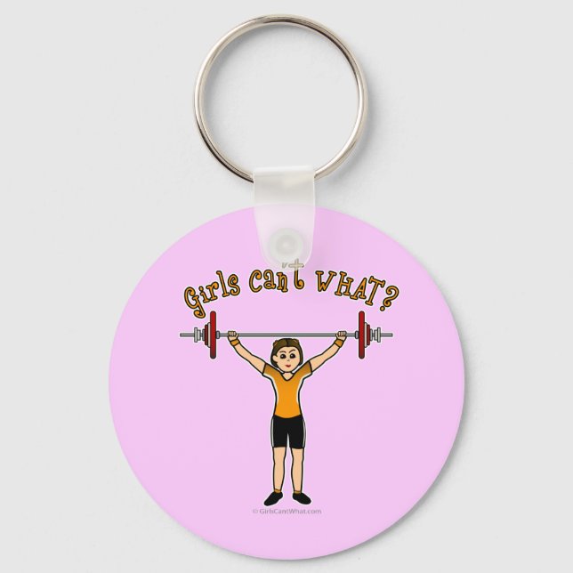 Weight Lifter (Light) Key Ring (Front)