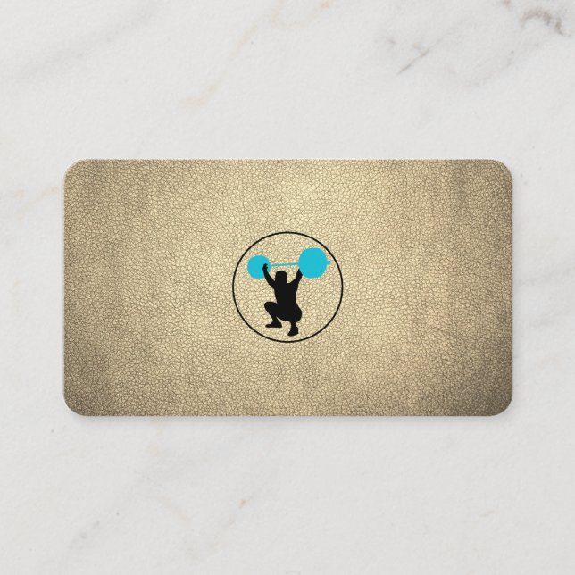 Weight Lifter Personal Trainer Business Card (Front)