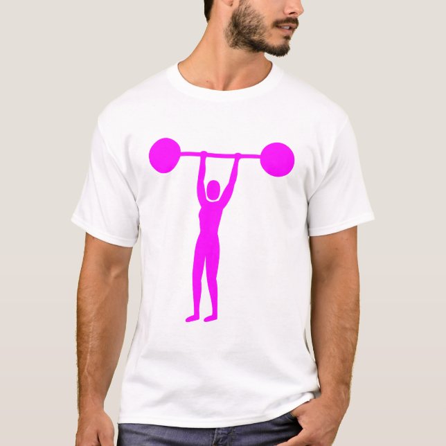 Weight Lifting 02 - Magenta T-Shirt (Front)