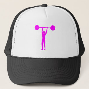 Weight Lifting 02 - Magenta Trucker Hat