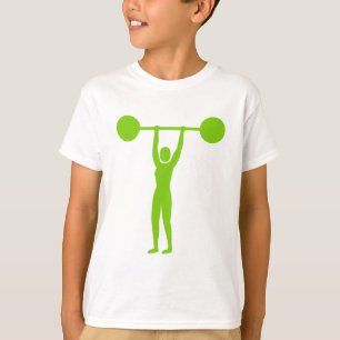 Weight Lifting 02 - Martian Green T-Shirt