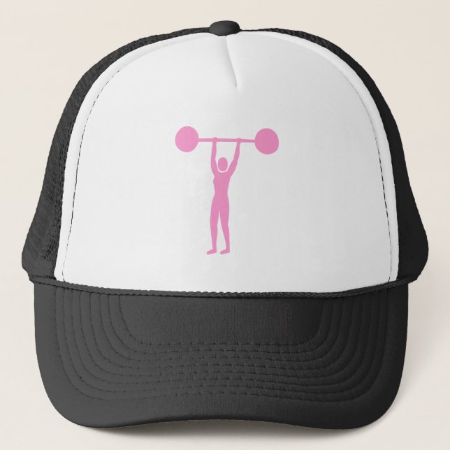 Weight Lifting 02 - Pink Trucker Hat (Front)