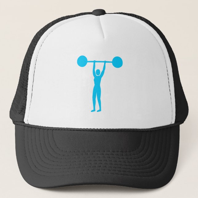 Weight Lifting 02 - Sky Blue Trucker Hat (Front)