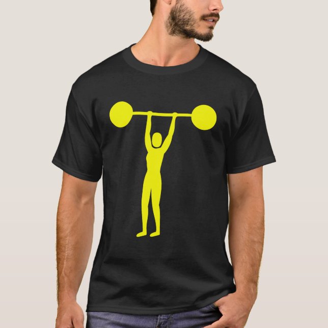 Weight Lifting 02 - Yellow T-Shirt (Front)