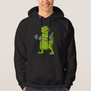 Weight Lifting Dinosaurs Prehistoric Dinosaur Or A Hoodie