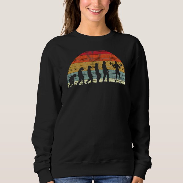 Weight Lifting Evolution  Evolution Of Man Bodybui Sweatshirt (Front)