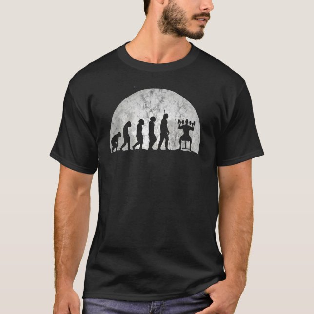 Weight Lifting Evolution  Evolution Of Man Bodybui T-Shirt (Front)