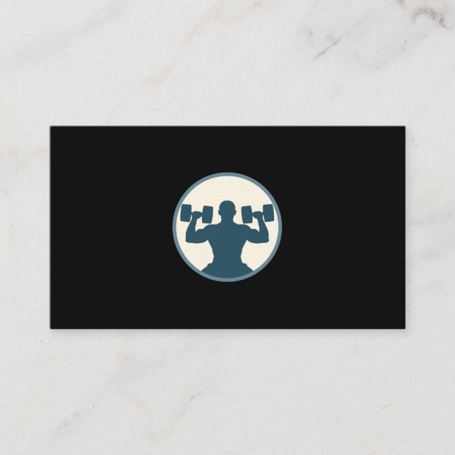 Weight Lifting | Fitness | Personal Trainer Business Card (Front)