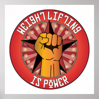 Weight Lifting Is Power Poster